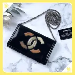 ⭐️美品⭐️ シャネル チェーンウォレット ココマーク エナメル⭐️A435