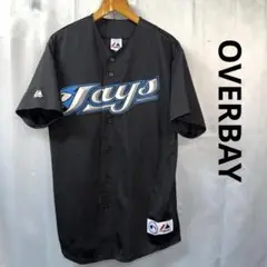 ブルージェイズ MLB OVERBAY L 黒 背番号入り ユニフォーム