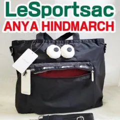 新品LeSportsacコラボ アニヤハインドマーチ 2WAYショルダーバッグ LeSportsac コラボ アニヤハインドマーチ 2WAY ショルダーバッグ