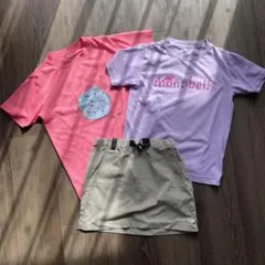 mont-bell モンベル　Tシャツ2枚スカート　セット　120 130