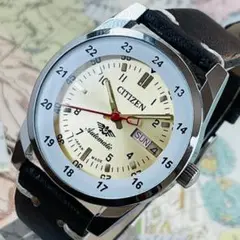 【新品仕上げ】シチズンCITIZENスムースベゼル自動巻きメンズ42275