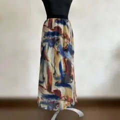 二枚重ねマキシ丈スカート