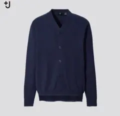 ユニクロ +J シルクコットンVネックカーディガン XXL ネイビー プラスJ