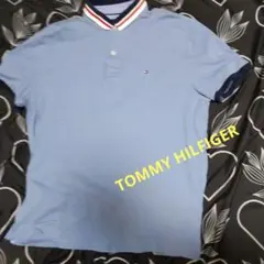 TOMMY HILFIGER ライトブルーポロシャツ L