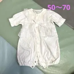 セール　夏用　ロンパース 　50〜70帽子つき