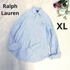 【美品】ラルフローレン　オックスフォードシャツ　ストライプ