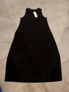 UNIQLO ジャージーバルーンワンピース　ノースリーブ　サイズS ブラック