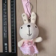 可愛いうさぎさんぬいぐるみ　ストラップ