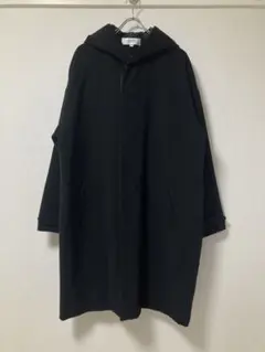 PARADOX フード付きブラックロングコート