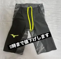 Mizuno 競泳用ショートパンツ ブラック/グレー GX/Sサイズ