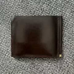GANZO THIN BRIDLE マネークリップ（ダークブラウン）