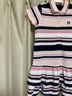 COMME CA ISM ストライプ ポロワンピース 100cm 女の子
