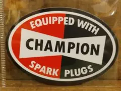 レーシングステッカー　CHAMPION　アメリカ　プラグ　カスタム　新品