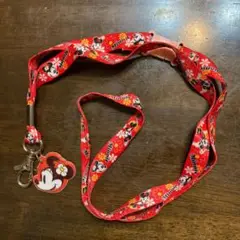 Disney ディズニー ミニーのネックストラップ