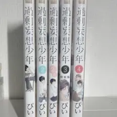 過剰妄想少年 1〜4巻 途中2.5巻を含む 5冊 セット 全巻セット BL漫画