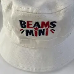 新品　BEAMS MINI バケットハット ホワイト　50サイズ