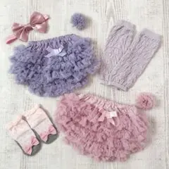 【mimi】フルールブルマー ヘアクリップ レッグウォーマー ソックス セット