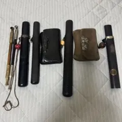 金唐草花押　銀製青海波高彫象嵌金具　銀製彫煙管　煙草下物　時代物高級品 Amazon | 時代物前金具金象嵌花押在銘品有彫金細工赤銅朧銀