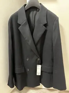 【完売品】GU ダブルブレストジャケットZ ブラック XL
