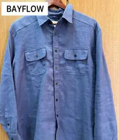 BAYFLOW ブルー 長袖シャツ　ベイフロー