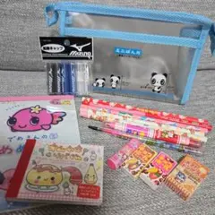平成レトロ　文房具セット　筆箱　鉛筆　消しゴム　メモ