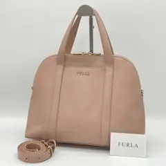 【美品】FURLA サンディ ハンドバッグ 2way ショルダーバッグ ピンク