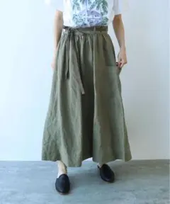 今季美品★ yuni △リネン　ラップスカート