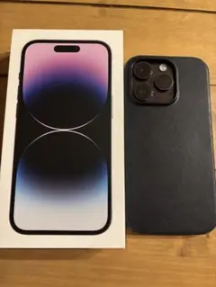 完動品Apple iPhone 14 Pro パープル 本体ケース付き256GB