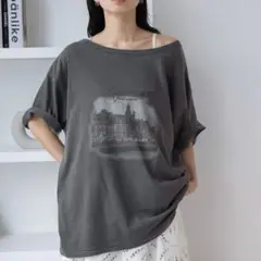 JEANASIS landscape ボカシプリント TEE ロング