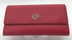 JJ097 TORY BURCH トリーバーチ 3つ折り長財布 赤色