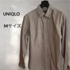 UNIQLO ユニクロ. ウォッシュワークシャツ ベージュ　Mサイズ