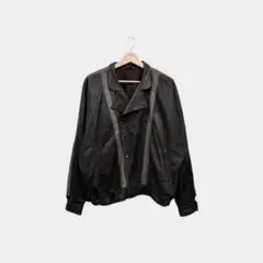 dolman sleeve leather blouson