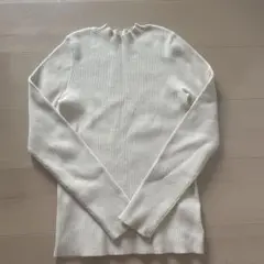 Pool studio line アイボリー リブニットセーター