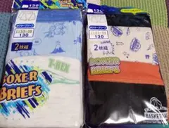 130cm　男の子　ボクサー　パンツ　４枚セット　新品　下着　バスケ　恐竜柄