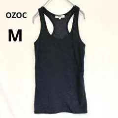 【オゾック】　タンクトップ　ブラック　ラメ入り　レーサーバック　M　フィット