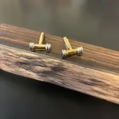ダンベル型カフリンクス ゴールド シルバー
