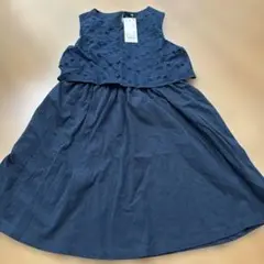 新品タグ付き　UNIQLO ノースリーブワンピース 150cm ネイビー