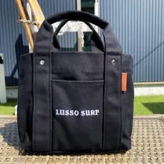 サーフィン雑誌で有名☆LUSSO SURF マルチポケットトートバッグ　ブラック