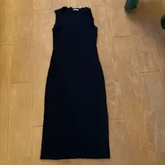 ZARA ブラック ノースリーブニットワンピース
