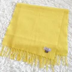 ★カシミヤ100%★ HERMES エルメス マフラー スコットランド製 黄色