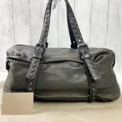 ✨柔らかレザー✨ボッテガヴェネタ トートバッグ スタッズ 肩掛け ダークブラウン