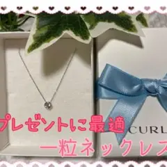 ❤️一粒ネックレス❤️プレゼントに ロジウムコーティングプラチナ仕上げチェーン