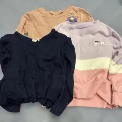 フリル付きネイビー トレーナー 100cm