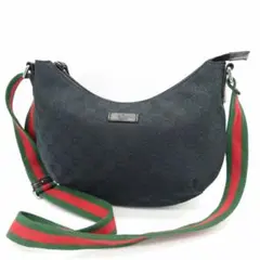 GUCCI グッチ シェリーライン GG柄 ハーフムーン ショルダーバッグ