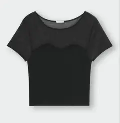 GU ビスチェコンビネーションセーター 半袖 3XL　ブラック　ホワイト