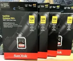 【4枚セット】SanDisk Extreme PRO 128GB SDXCカード