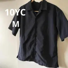 10YC メンズ　半袖シャツ　オープンカラーシャツ　M