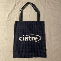 ciatre トートバッグ　チェック　ネイビー　新作