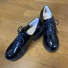 マジェ エナメル 厚底靴 サイズM