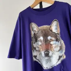 USA古着　the wolf　ビンテージTシャツ　アニマル　動物　狼　オオカミ